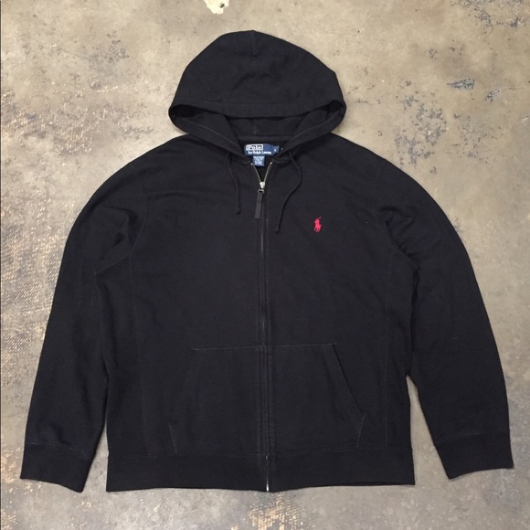 black ralph lauren jacket red logo
